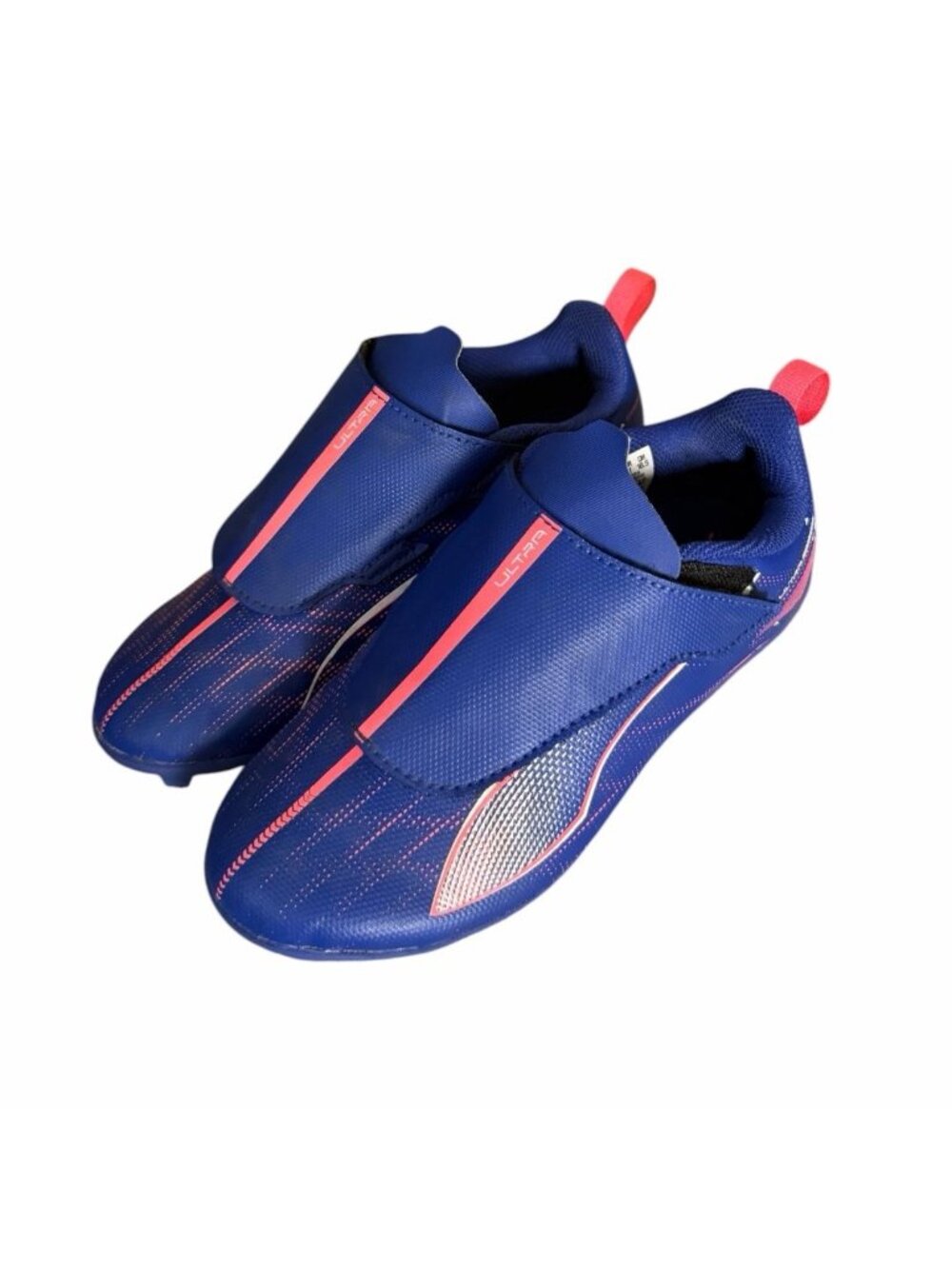 Puma Ultra Soccer Cleats Blue Pink Youth Size 12 Hook & Loop